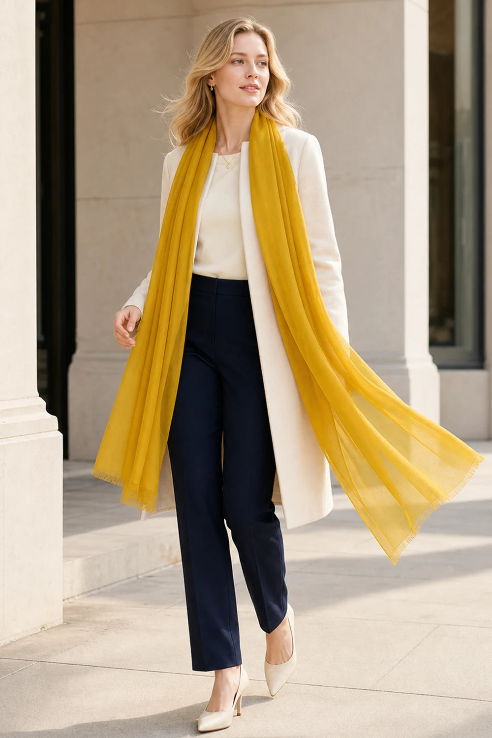 Audingull 100% Cashmere Lightweight Wrap Scarf for Women