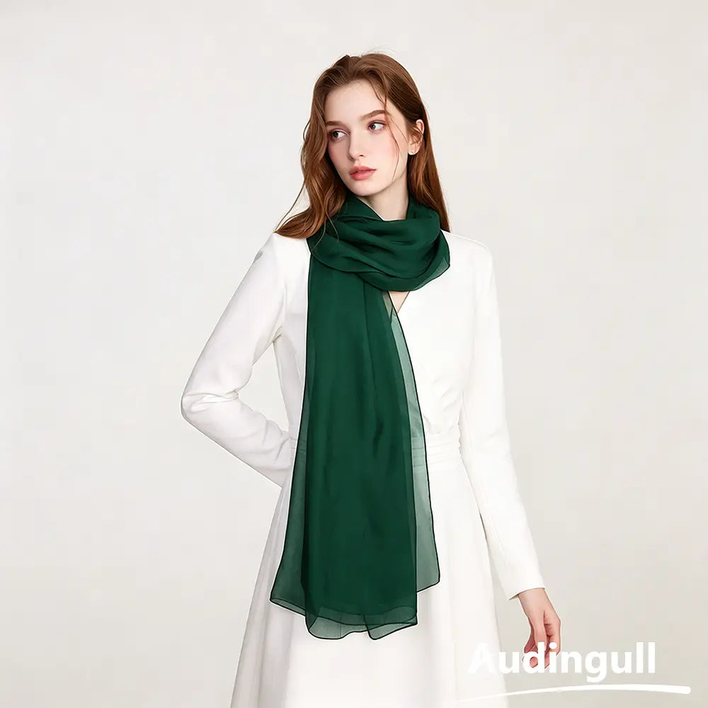 Audingull Lightweight 100% Mulberry Silk Scarf & Wrap
