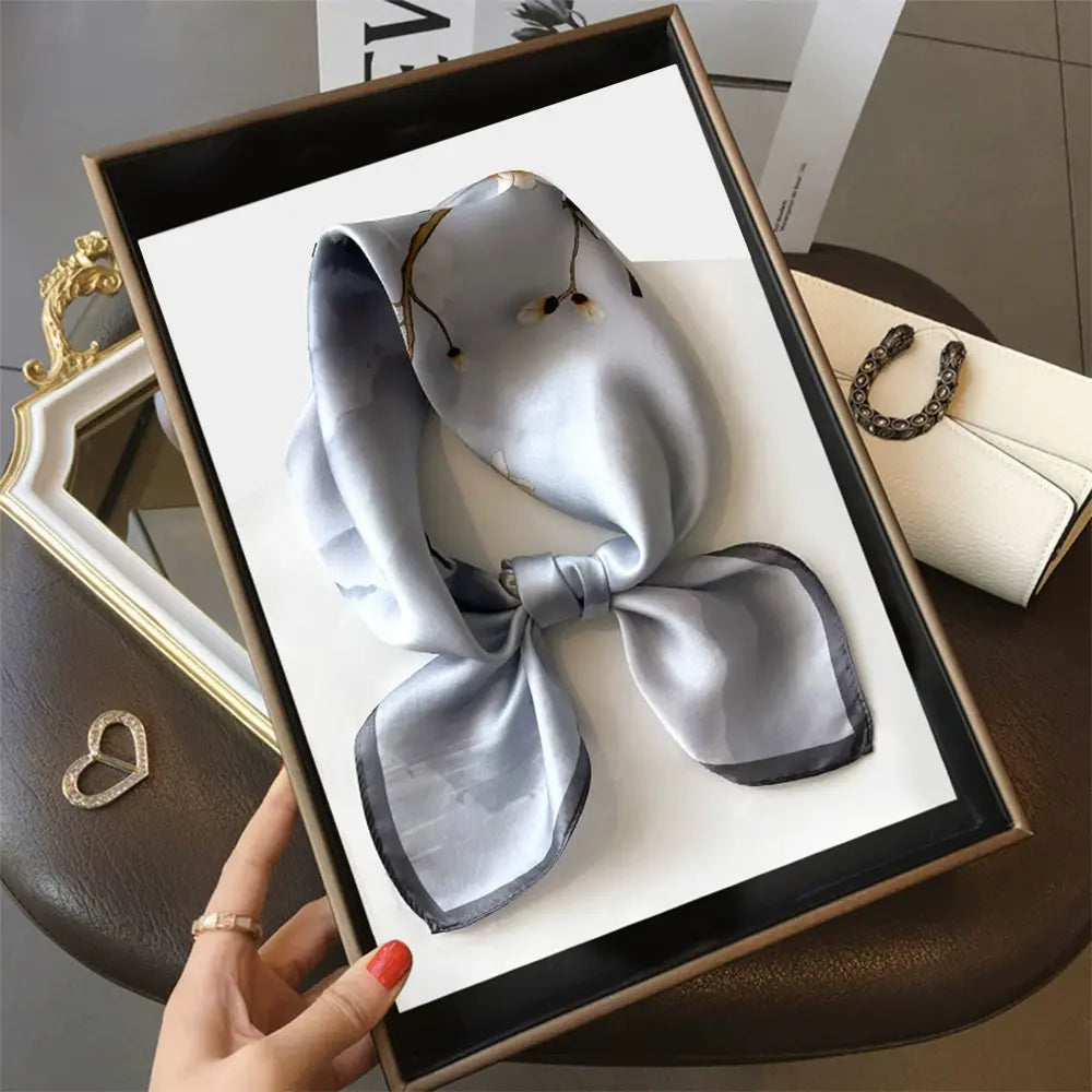 Audingull 100% Mulberry Silk Scarf for Women