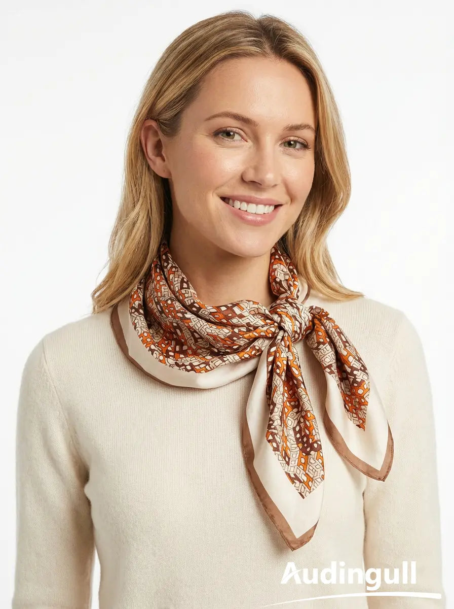Audingull 100% Mulberry Silk Square Scarf