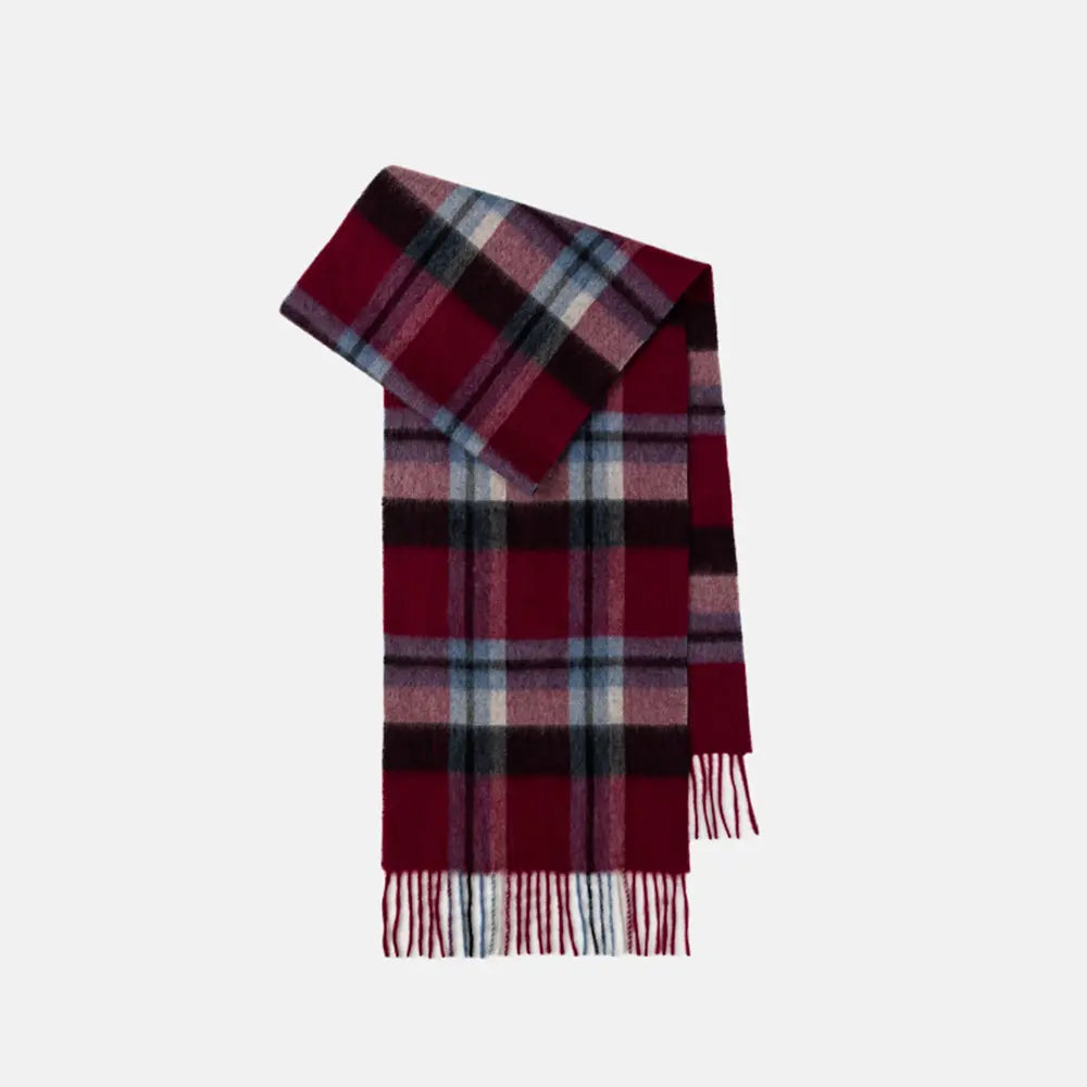 Audingull 100% Pure Wool Plaid Scarf