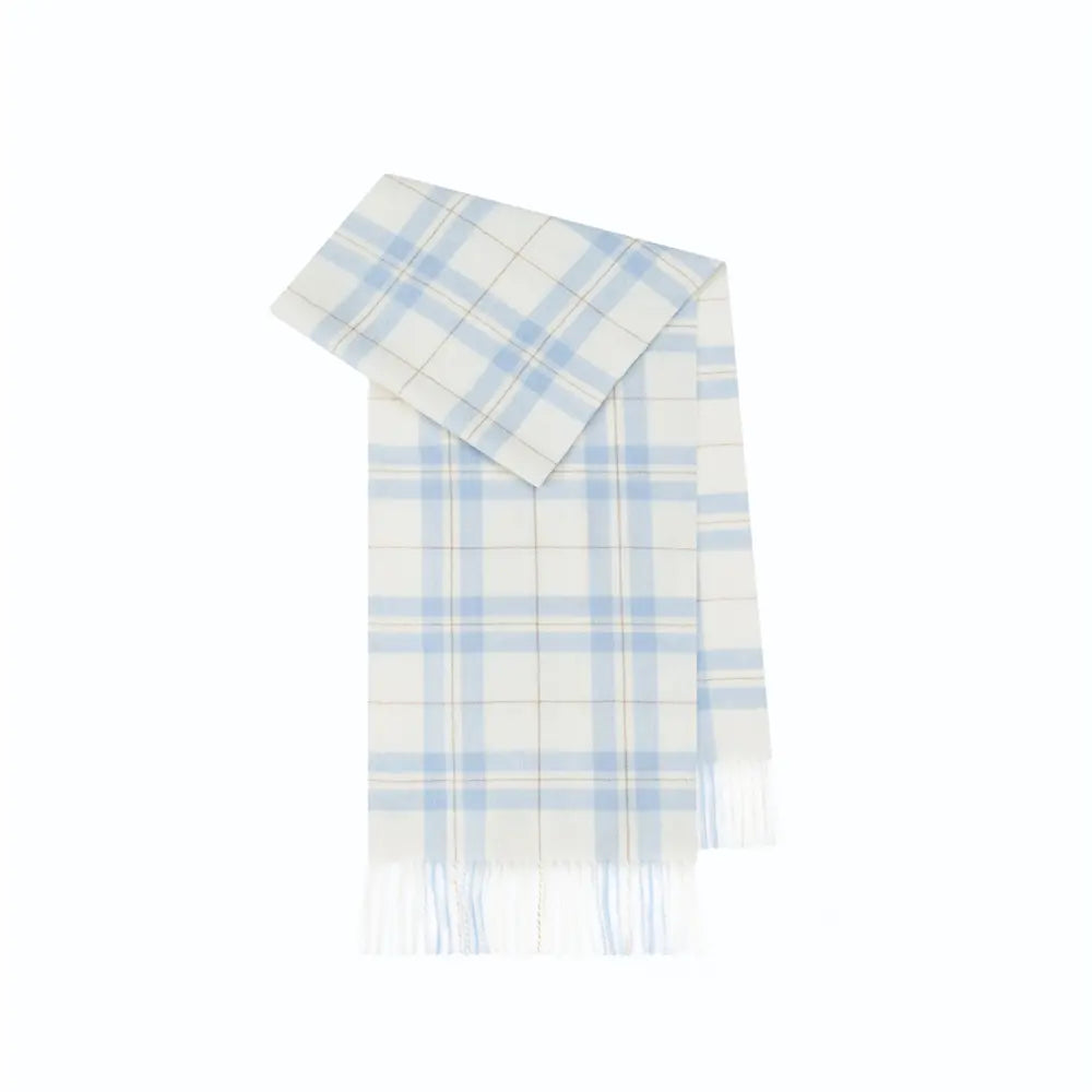 Audingull 100% Pure Wool Plaid Scarf