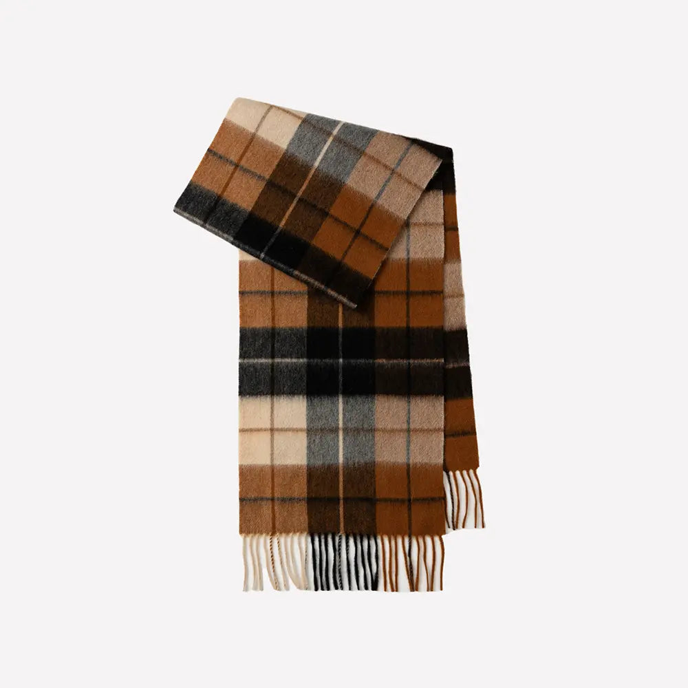 Audingull 100% Pure Wool Plaid Scarf