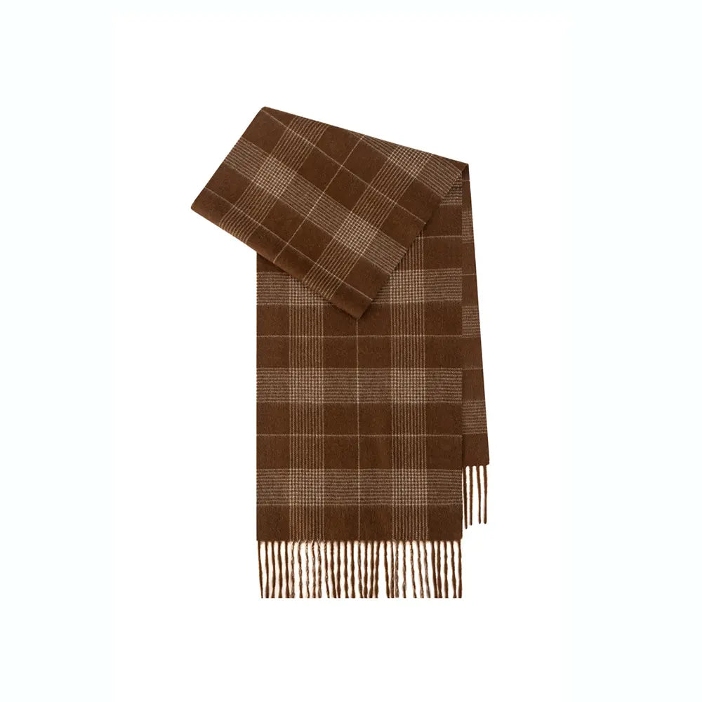 Audingull 100% Pure Wool Plaid Scarf