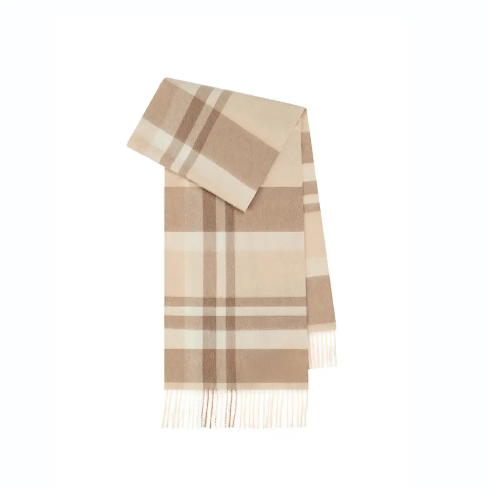 Audingull 100% Pure Wool Plaid Scarf