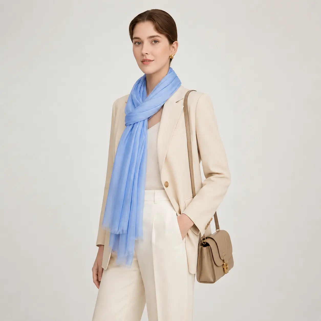 Audingull Soft 100% Cashmere Cloud-Light Scarf Wrap