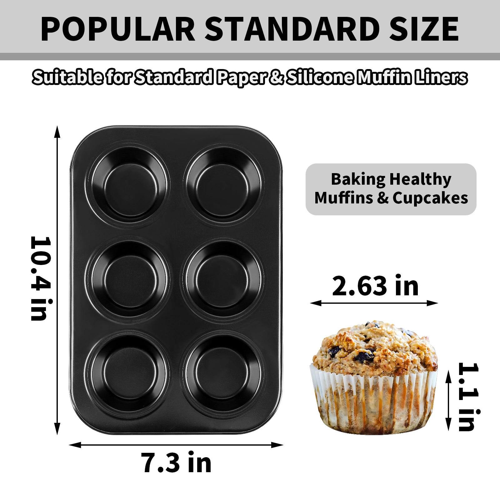 Audingull Standard Size Muffin Baking Pan