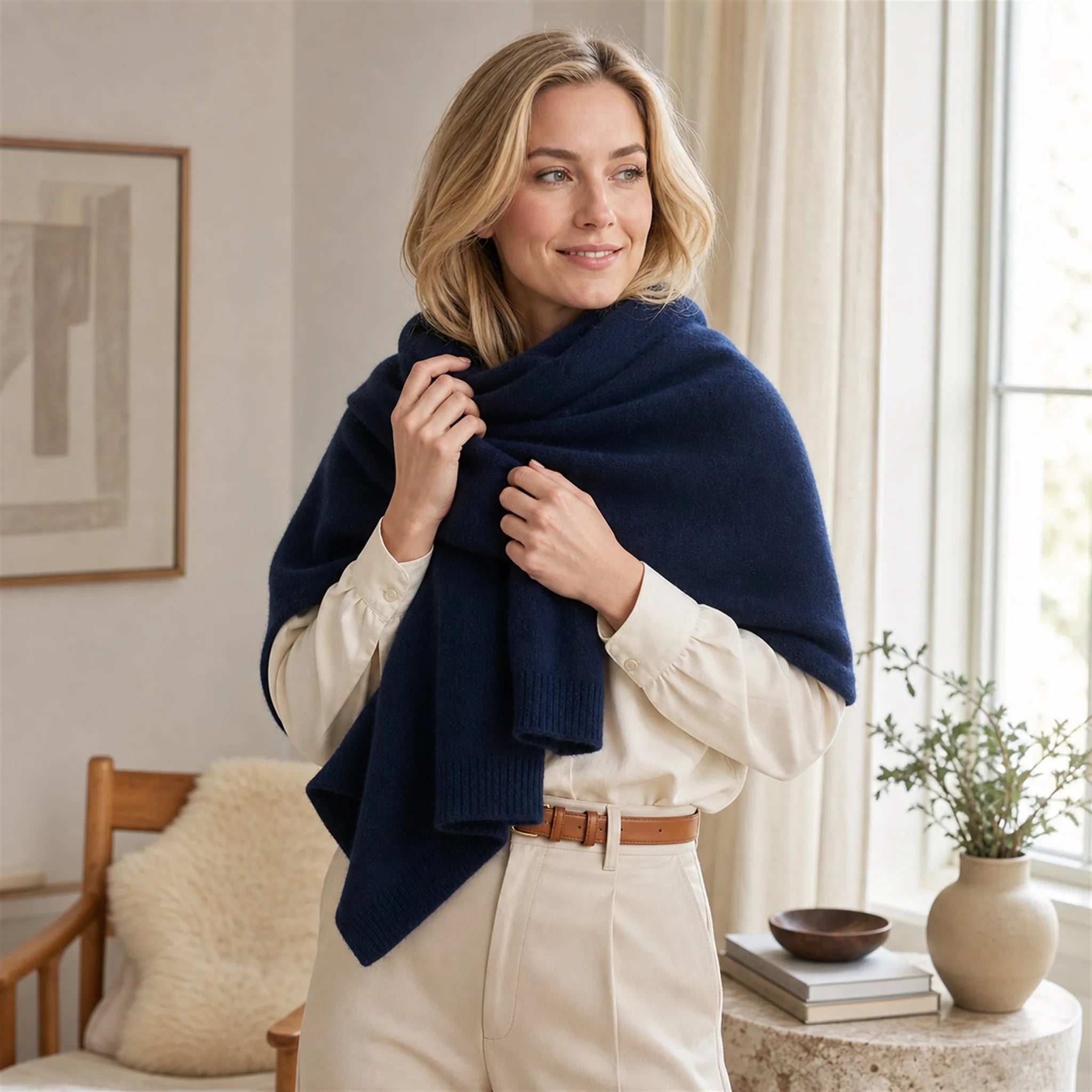 Audingull 100% Cashmere Lightweight Shawl Wrap for Women