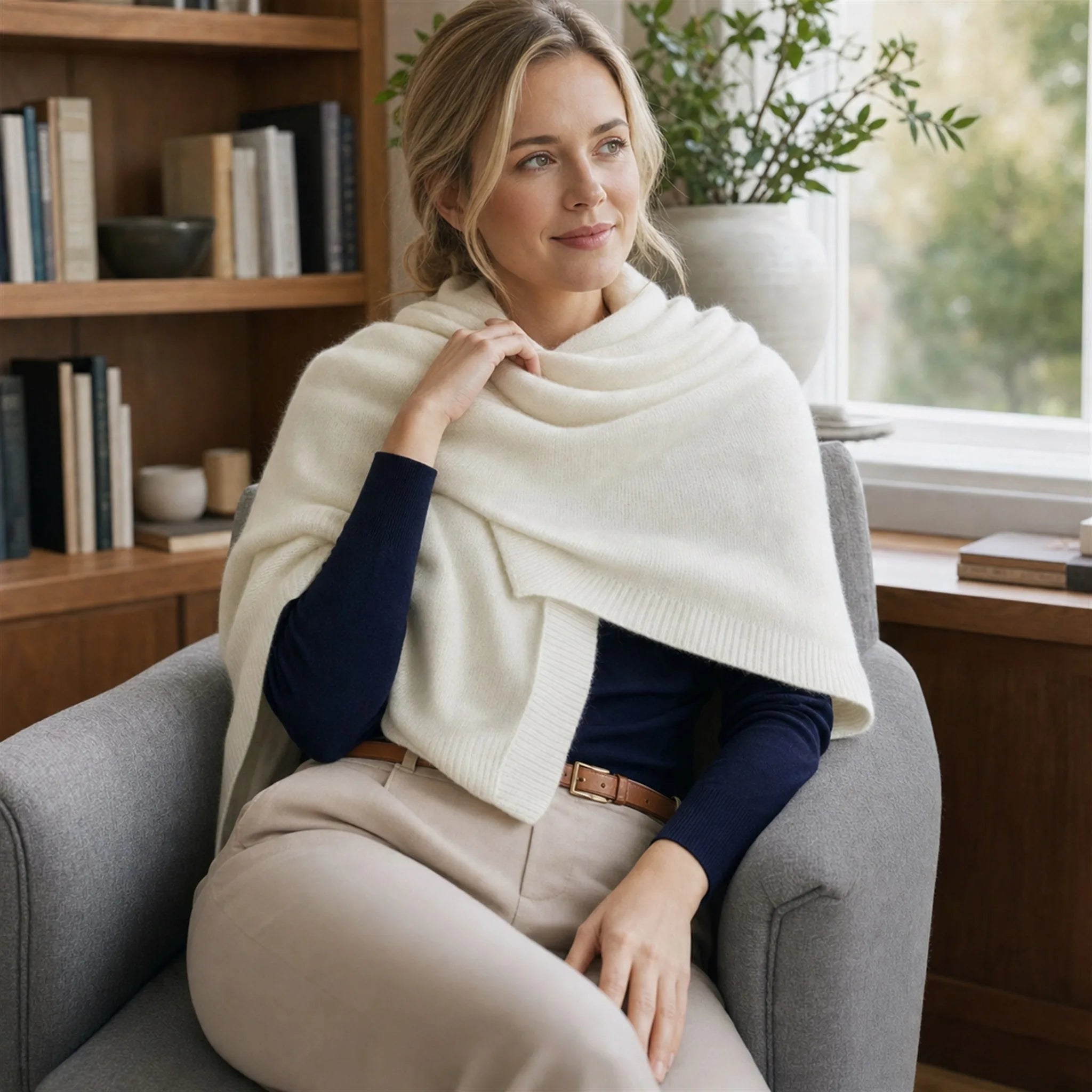 Audingull 100% Cashmere Lightweight Shawl Wrap for Women
