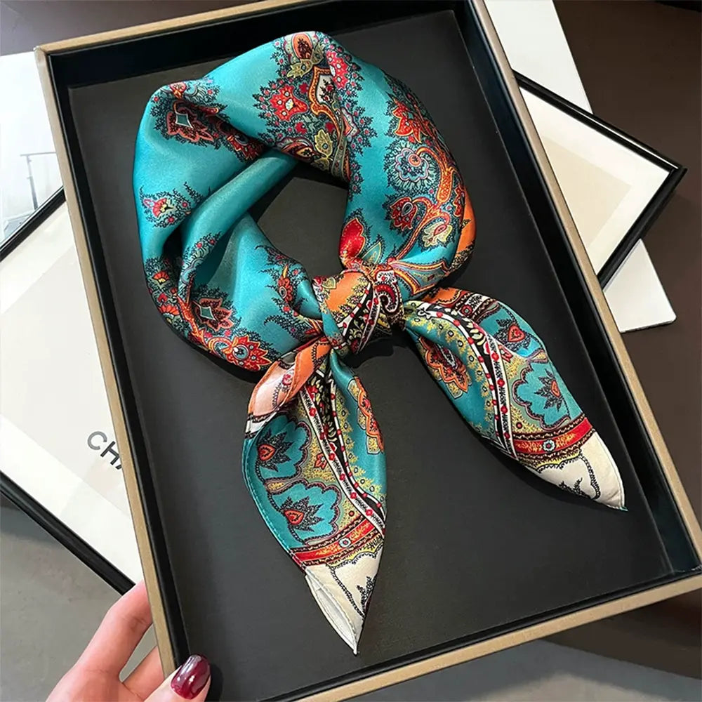 Audingull Square 100% Silk Scarf for Women Fashion