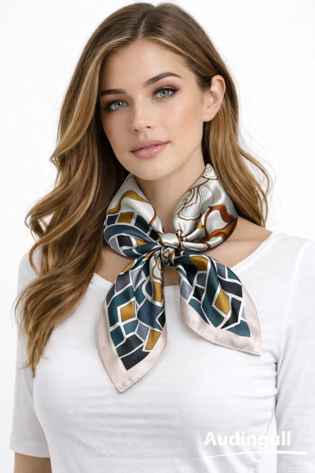 Women's Fashion Audingull 100% Silk Scarf Soft and Smooth