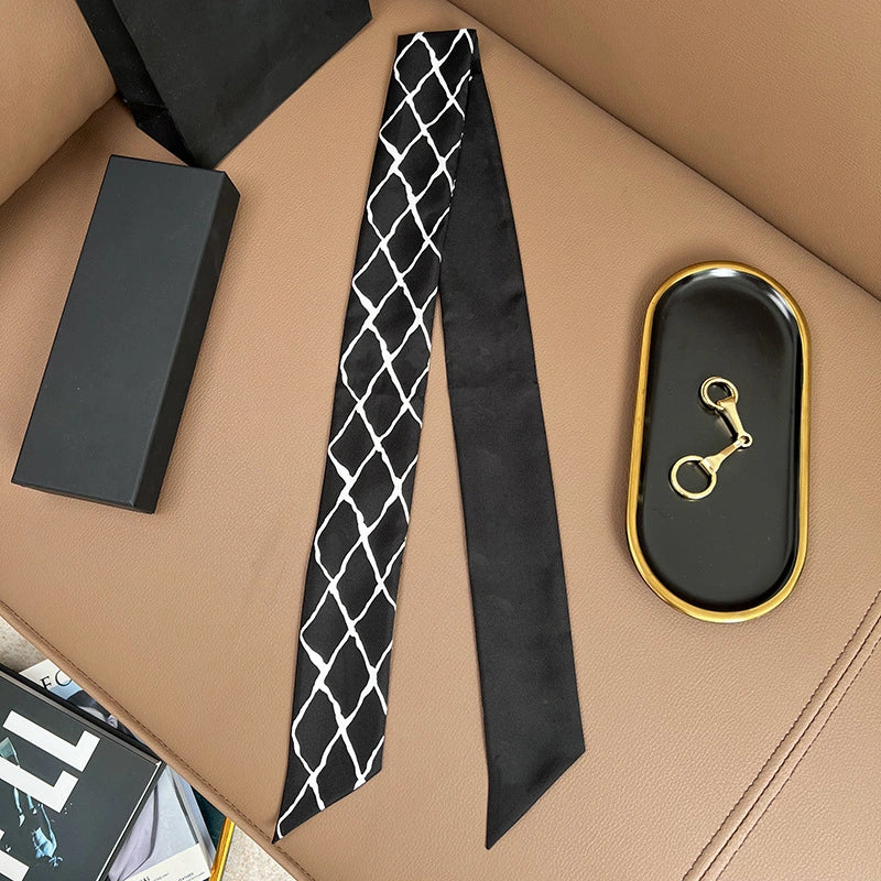 Audingull 100% Mulberry Silk Skinny Scarf