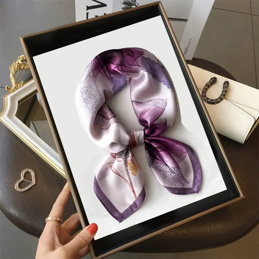 Audingull 100% Mulberry Silk Scarf for Women