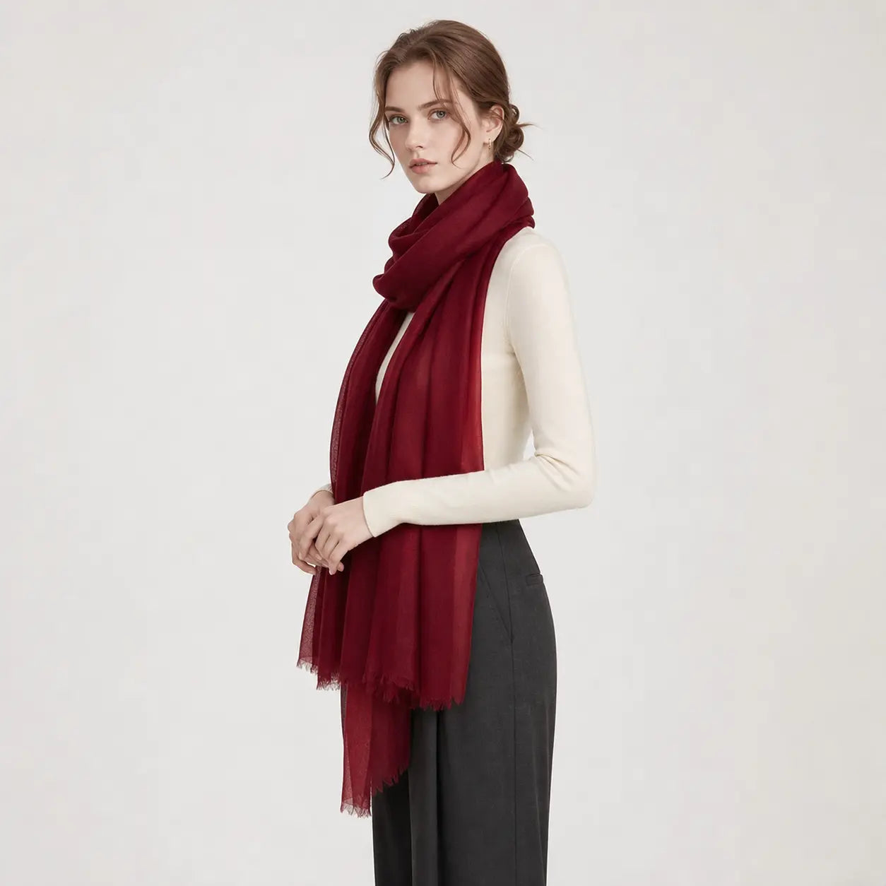 Audingull Soft 100% Cashmere Cloud-Light Scarf Wrap