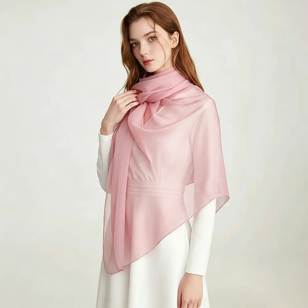 Audingull Lightweight 100% Mulberry Silk Scarf & Wrap