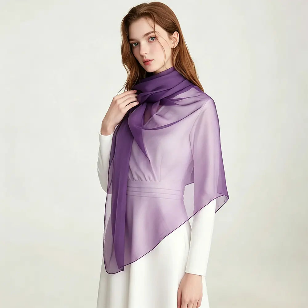 Audingull Lightweight 100% Mulberry Silk Scarf & Wrap