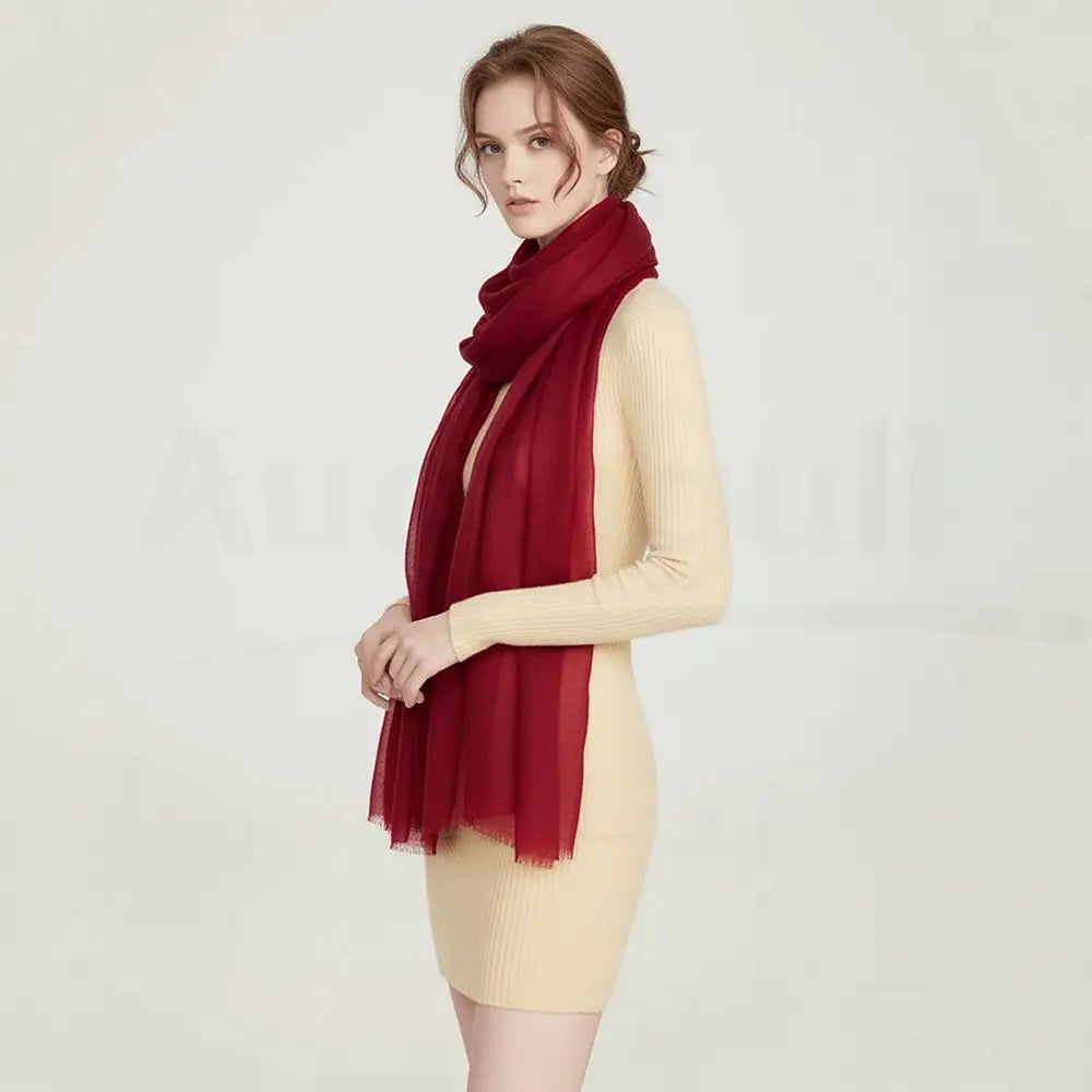 Audingull Soft Pure Cashmere Cloudweight Scarf Wrap