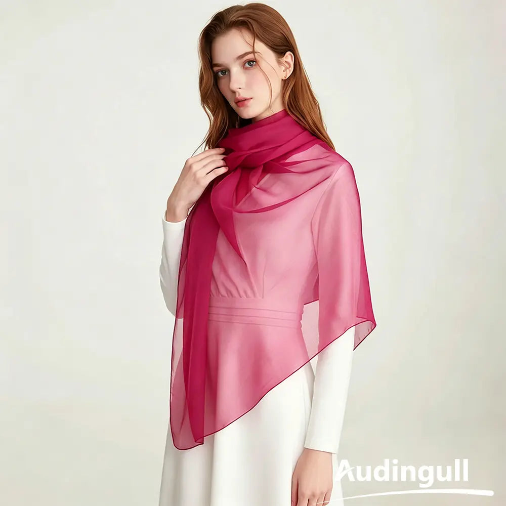 Audingull Lightweight 100% Mulberry Silk Scarf & Wrap