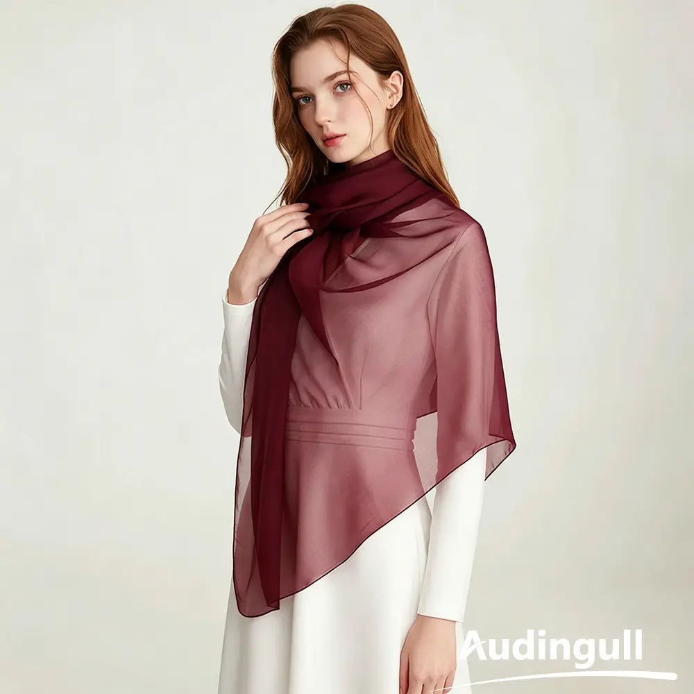 Audingull Lightweight 100% Mulberry Silk Scarf & Wrap