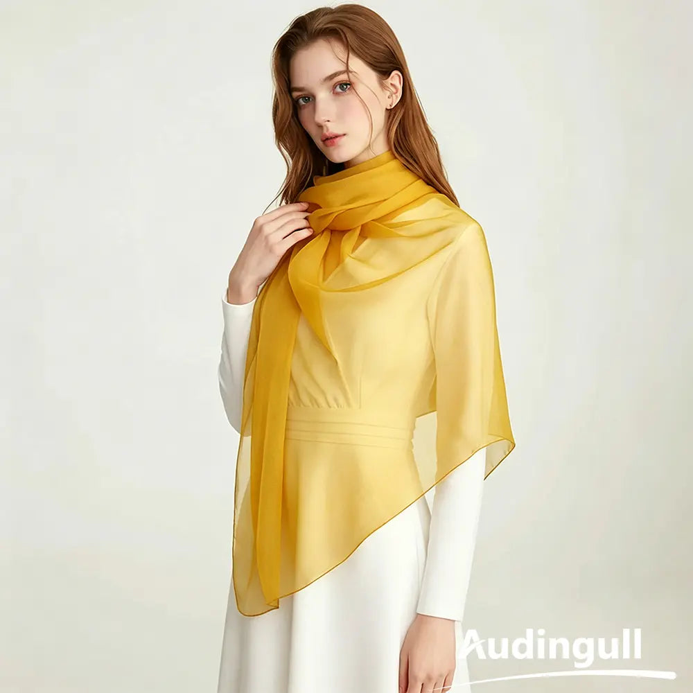Audingull Lightweight 100% Mulberry Silk Scarf & Wrap