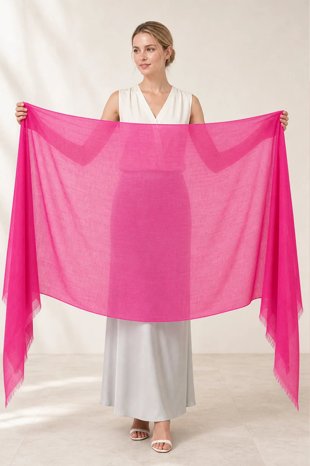 Audingull 100% Cashmere Lightweight Wrap Scarf for Women