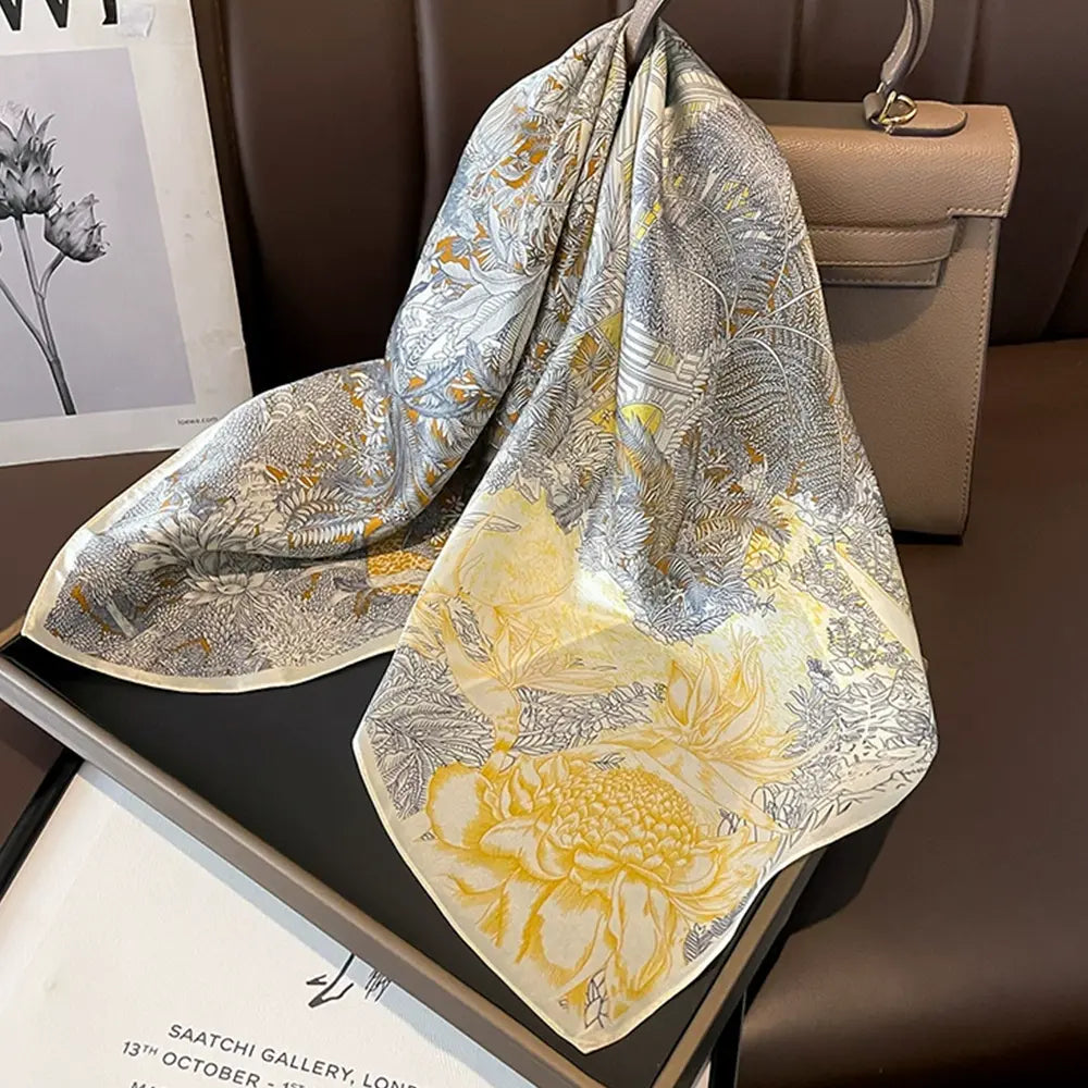 Audingull 100% Mulberry Silk Scarf for Women