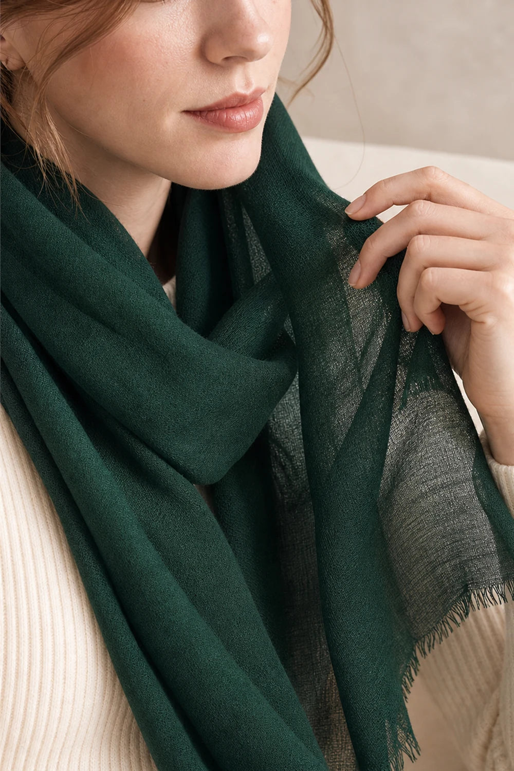 Audingull 100% Cashmere Lightweight Wrap Scarf for Women