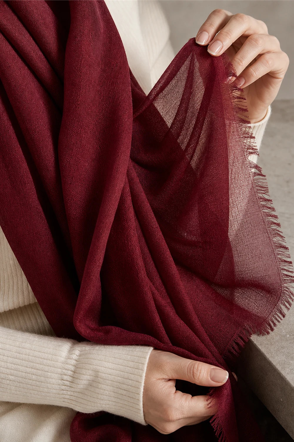 Audingull 100% Cashmere Lightweight Wrap Scarf for Women
