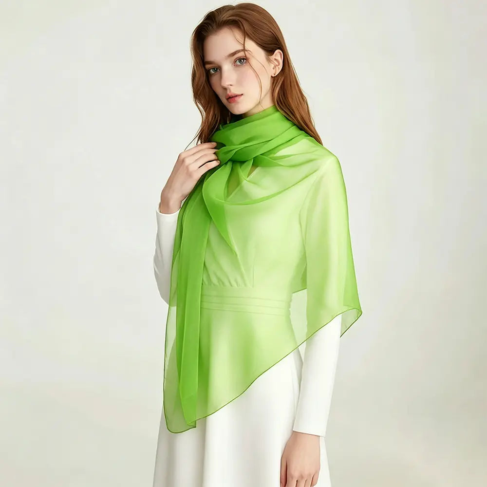 Audingull Lightweight 100% Mulberry Silk Scarf & Wrap