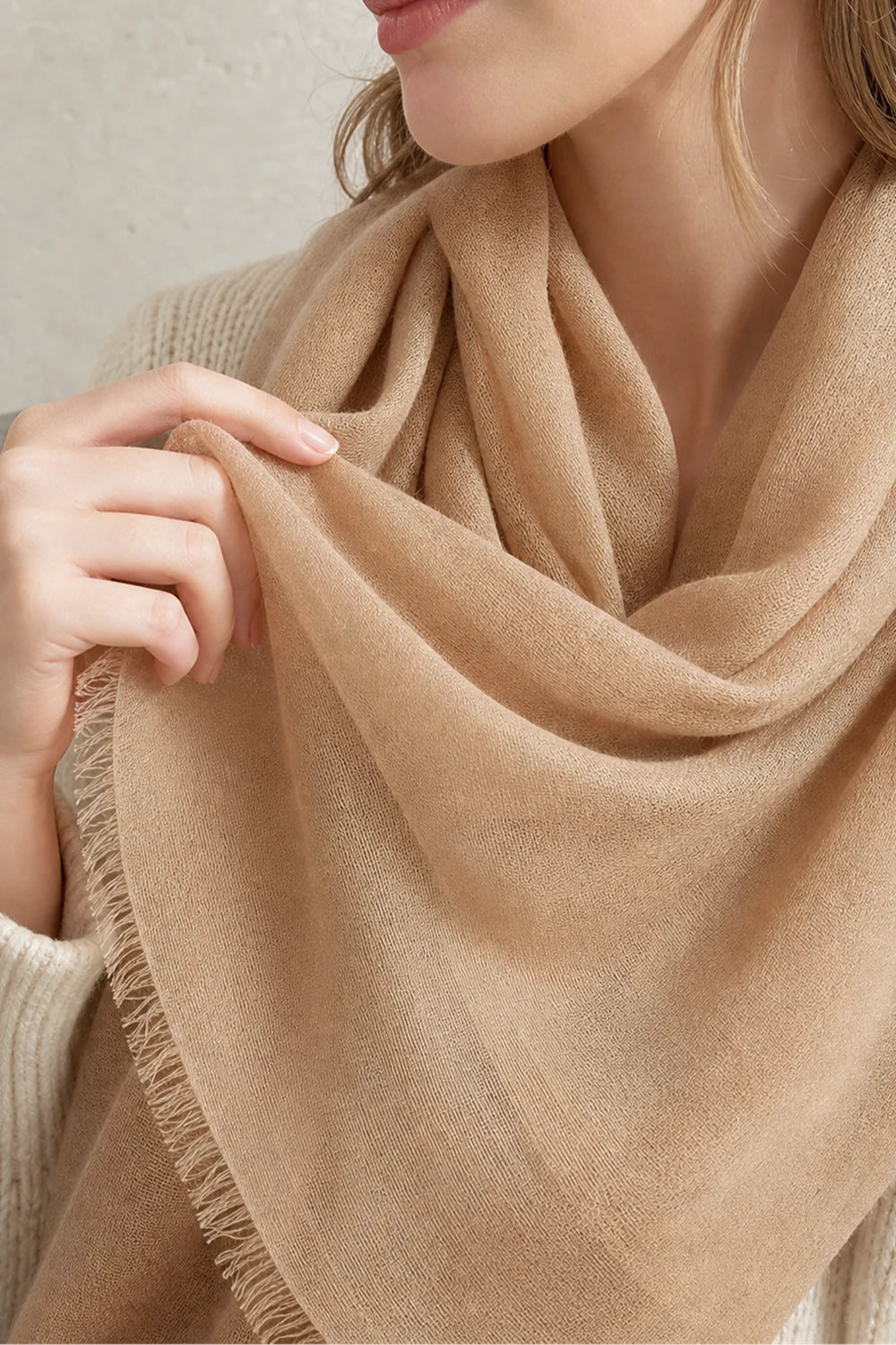 Audingull 100% Cashmere Lightweight Wrap Scarf for Women