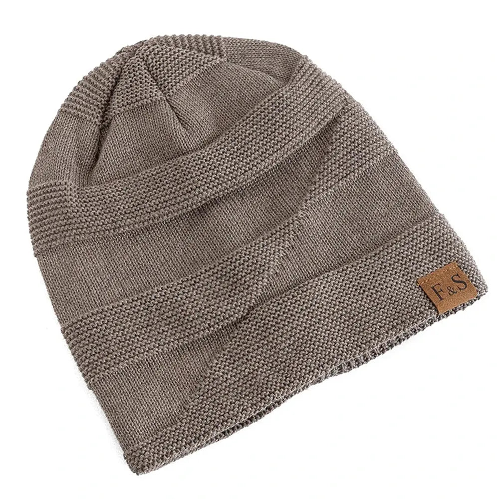 Classic Slouchy Knit Beanie with Soft Fleece Lining