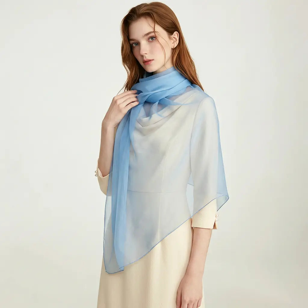 Audingull Lightweight 100% Mulberry Silk Scarf & Wrap