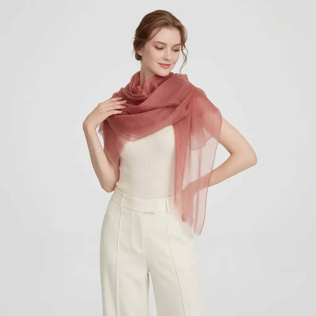 Audingull Soft 100% Cashmere Cloud-Light Scarf Wrap