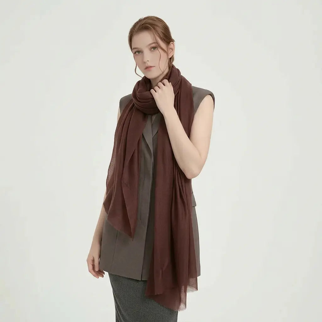 Audingull Soft 100% Cashmere Cloud-Light Scarf Wrap