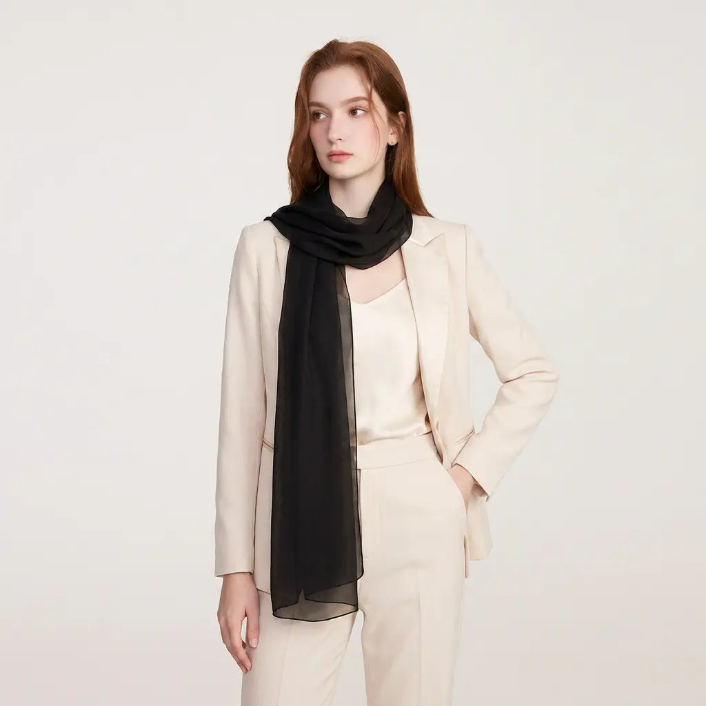 Audingull Lightweight 100% Mulberry Silk Scarf & Wrap