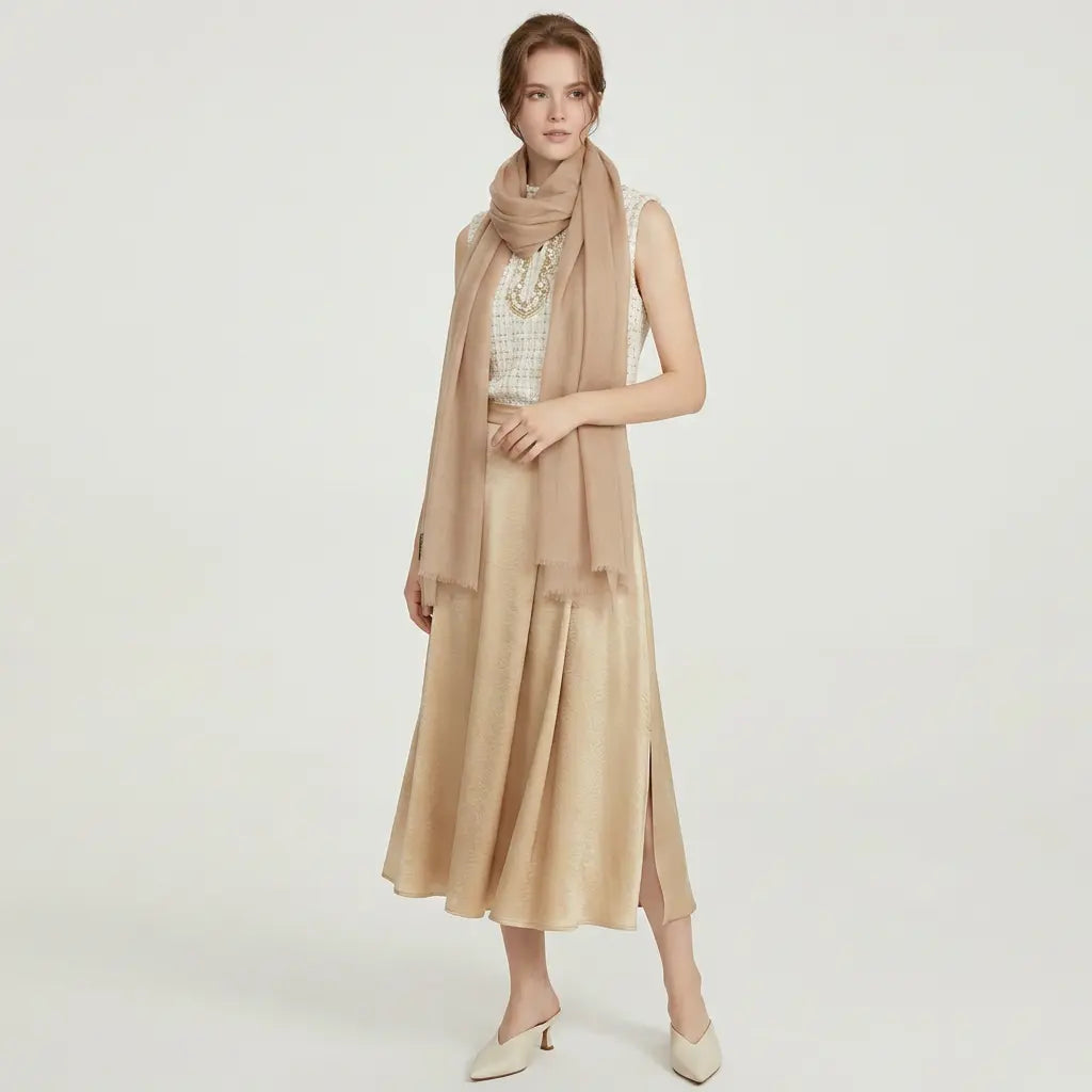 Audingull Soft 100% Cashmere Cloud-Light Scarf Wrap