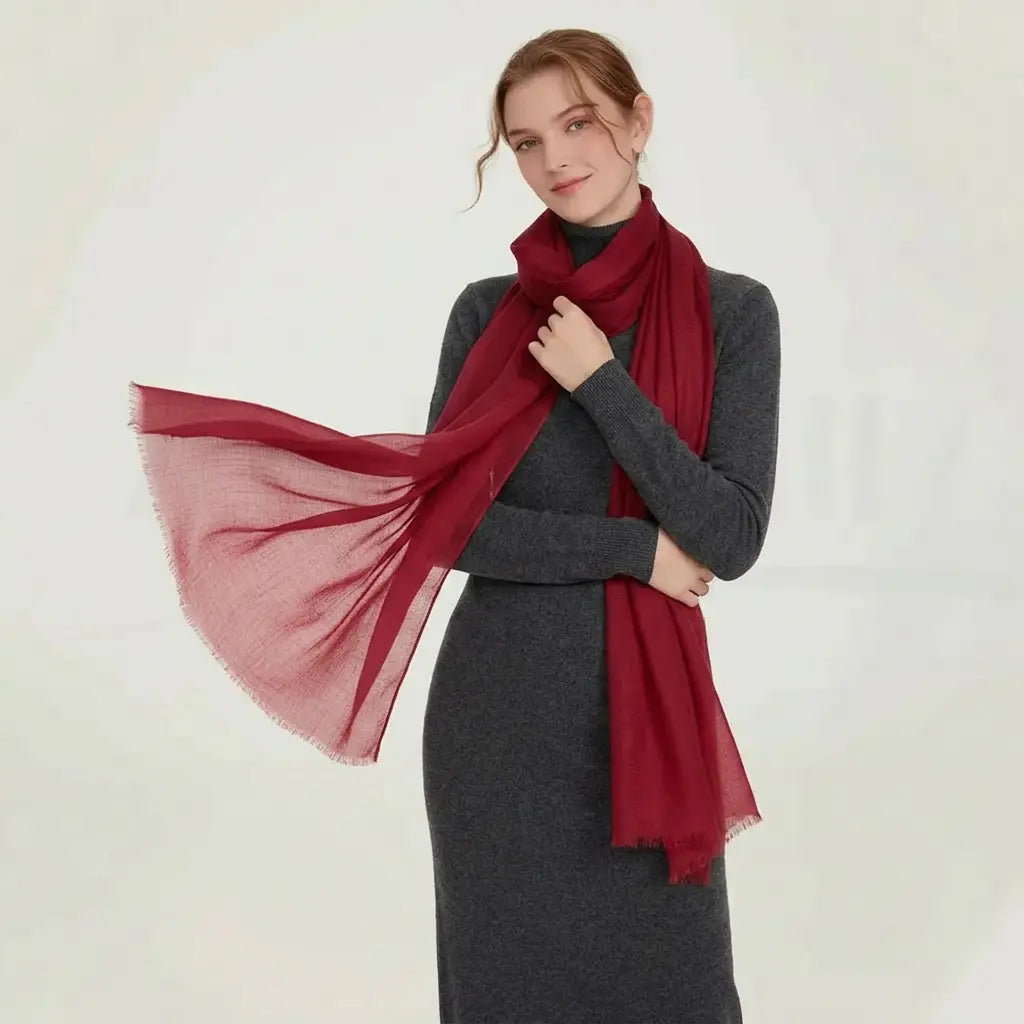 Audingull Soft 100% Cashmere Cloud-Light Scarf Wrap