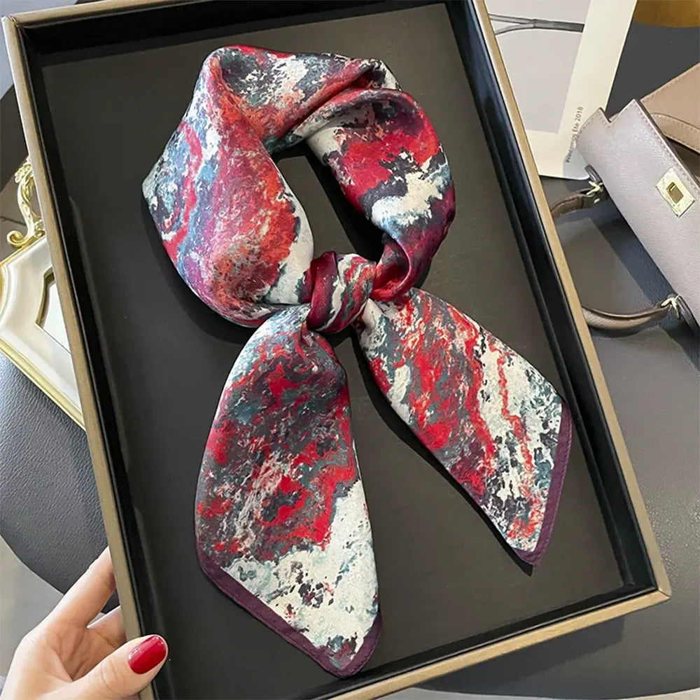 Audingull Lightweight Women's 100% Silk Scarf for Spring and Summer