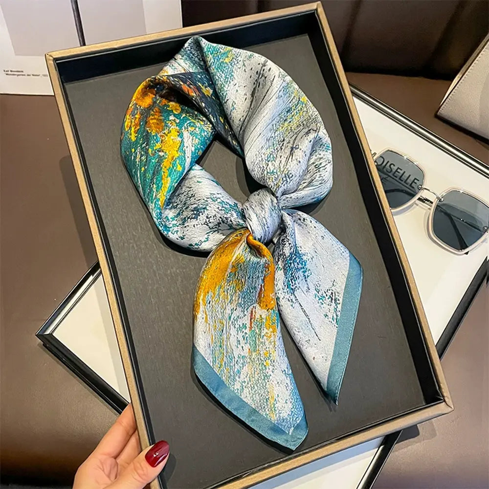 Audingull Lightweight Women's 100% Silk Scarf for Spring and Summer