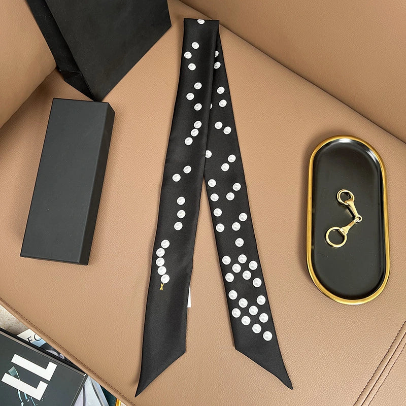 Audingull 100% Mulberry Silk Skinny Scarf