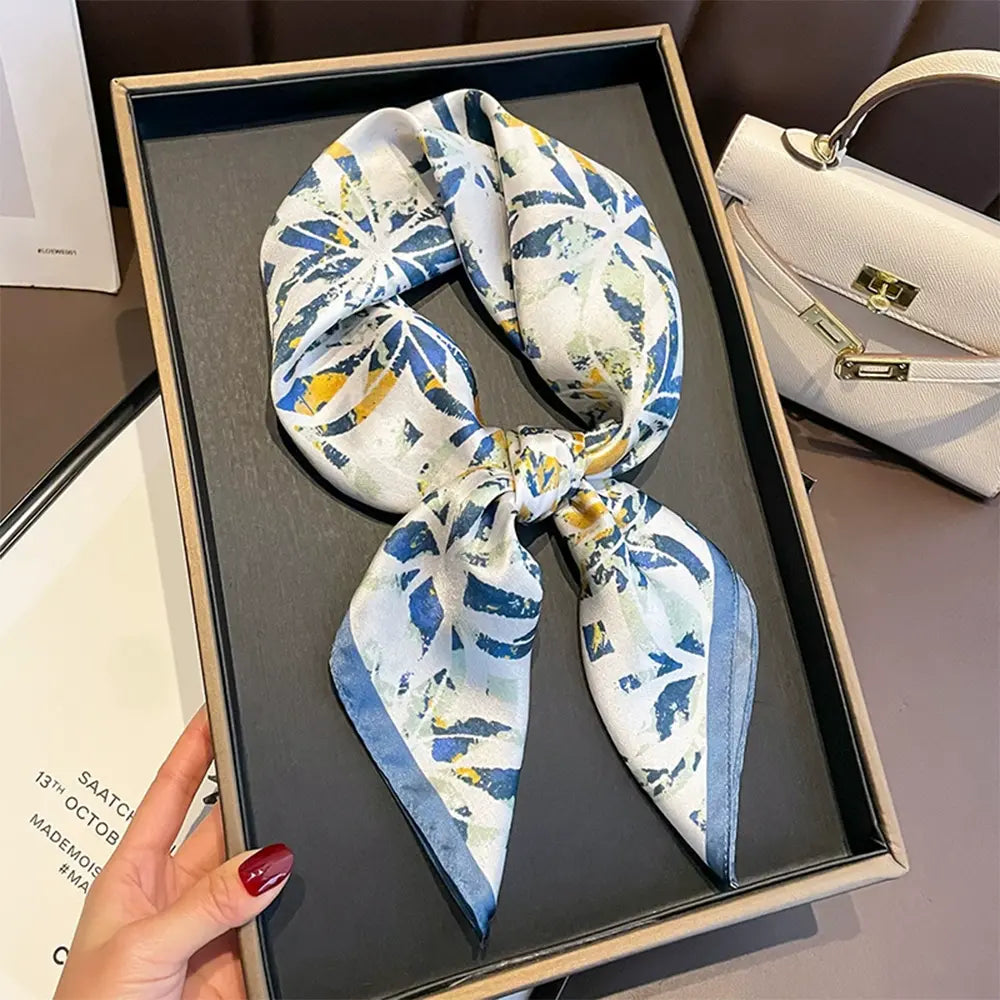 Audingull Stylish 100% Silk Scarf for Hair Neck or Bag