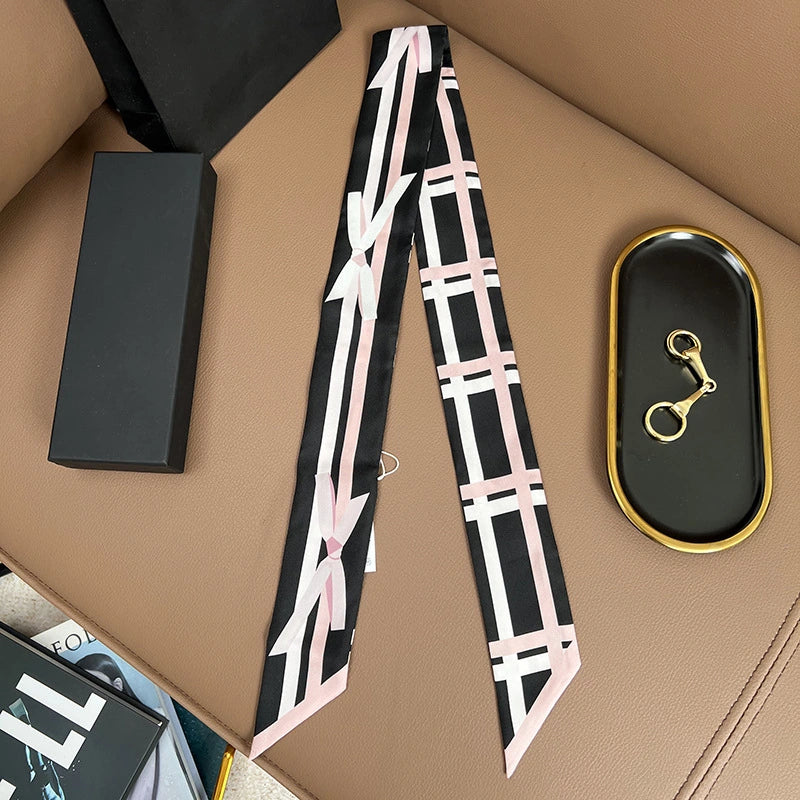 Audingull 100% Mulberry Silk Skinny Scarf