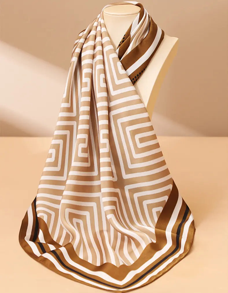 Audingull 100% Mulberry Silk Square Scarf