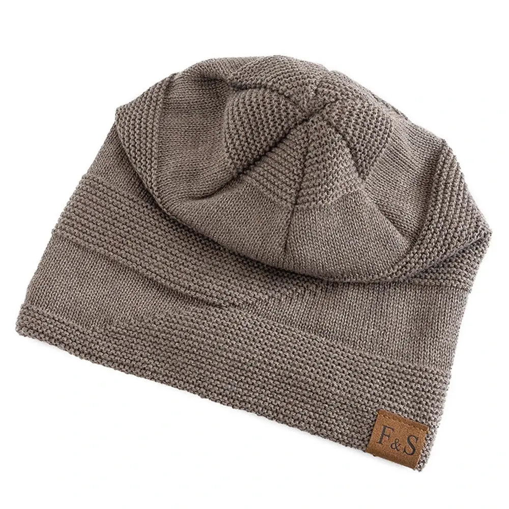 Classic Slouchy Knit Beanie with Soft Fleece Lining