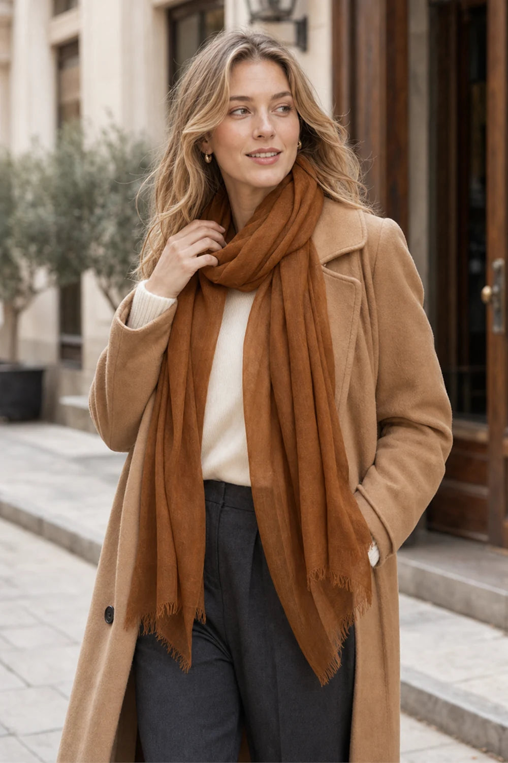 Audingull 100% Cashmere Lightweight Wrap Scarf for Women
