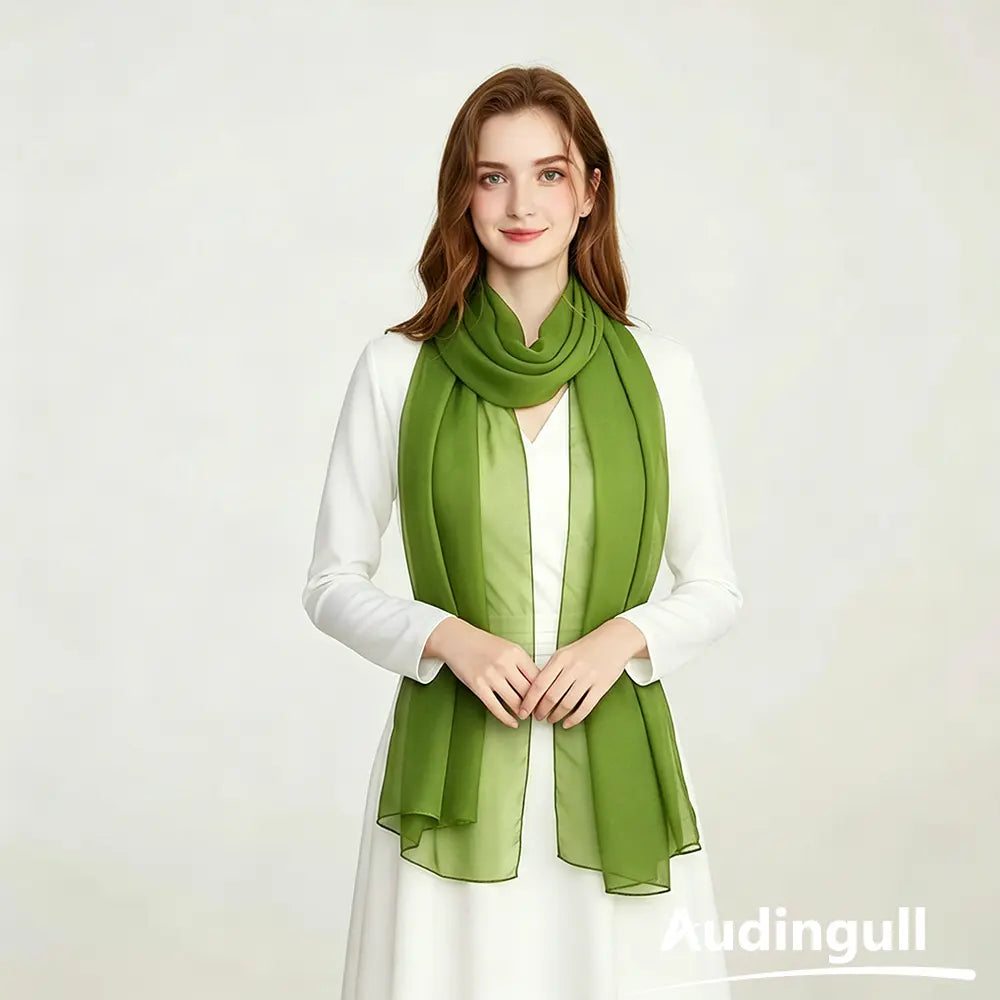 Audingull Lightweight 100% Mulberry Silk Scarf & Wrap