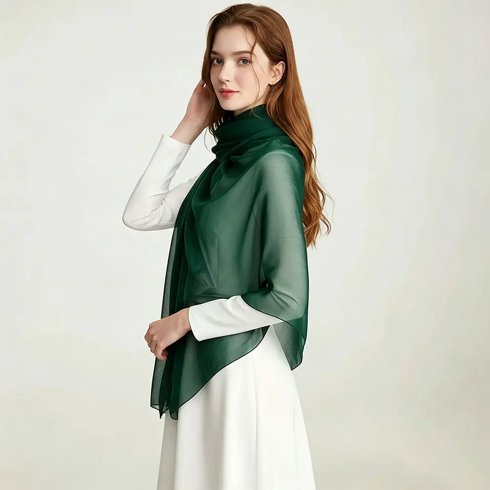 Audingull Lightweight 100% Mulberry Silk Scarf & Wrap