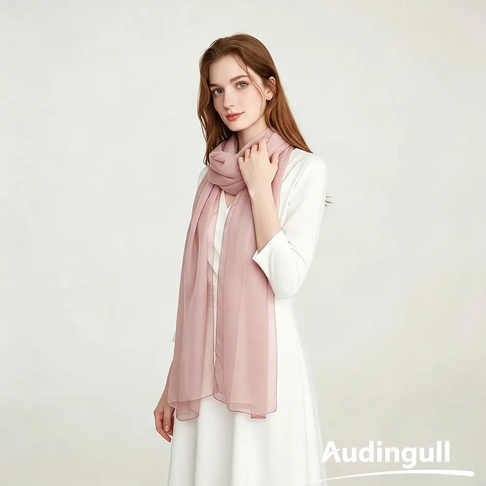 Audingull Lightweight 100% Mulberry Silk Scarf & Wrap