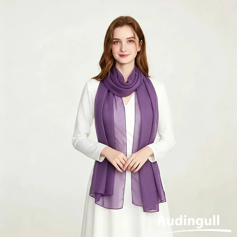 Audingull Lightweight 100% Mulberry Silk Scarf & Wrap