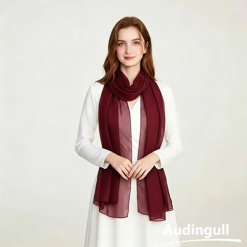 Audingull Lightweight 100% Mulberry Silk Scarf & Wrap
